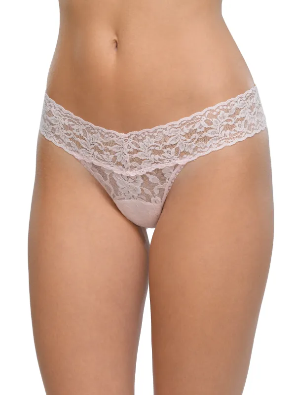 Signature Lace® Low Rise Thong Bliss Pink sold by Hanky Panky