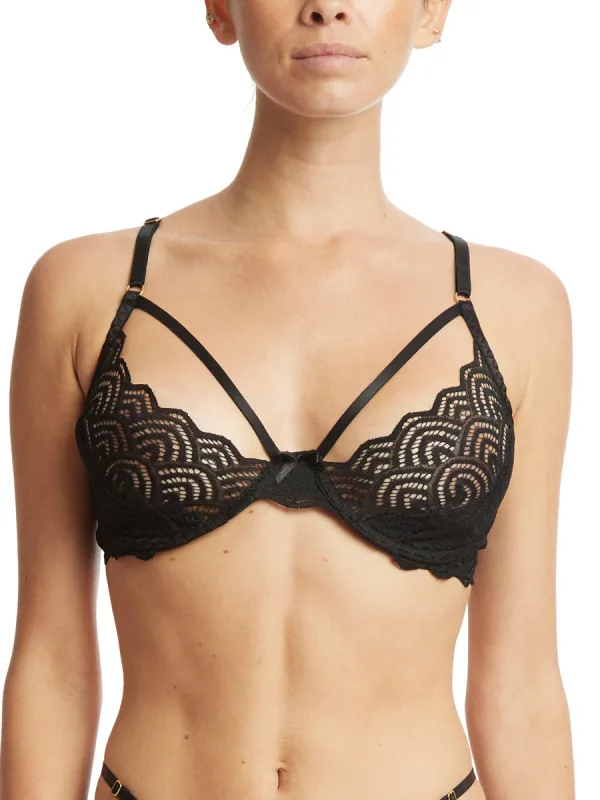 &oh™ Along The Lines Underwire Bra Black Sale made by Hanky Panky