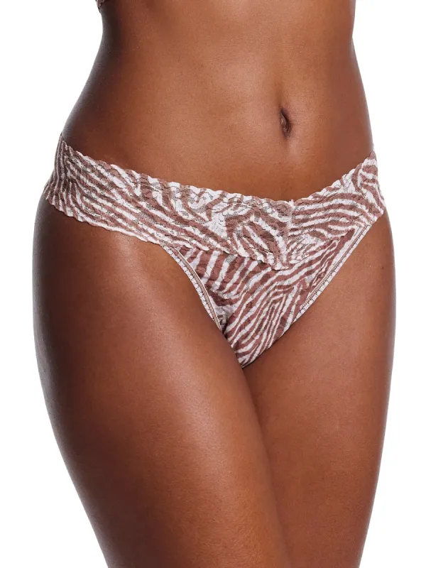 Printed Signature Lace Original Rise Thong Hide And Seek Sale sold by Hanky Panky