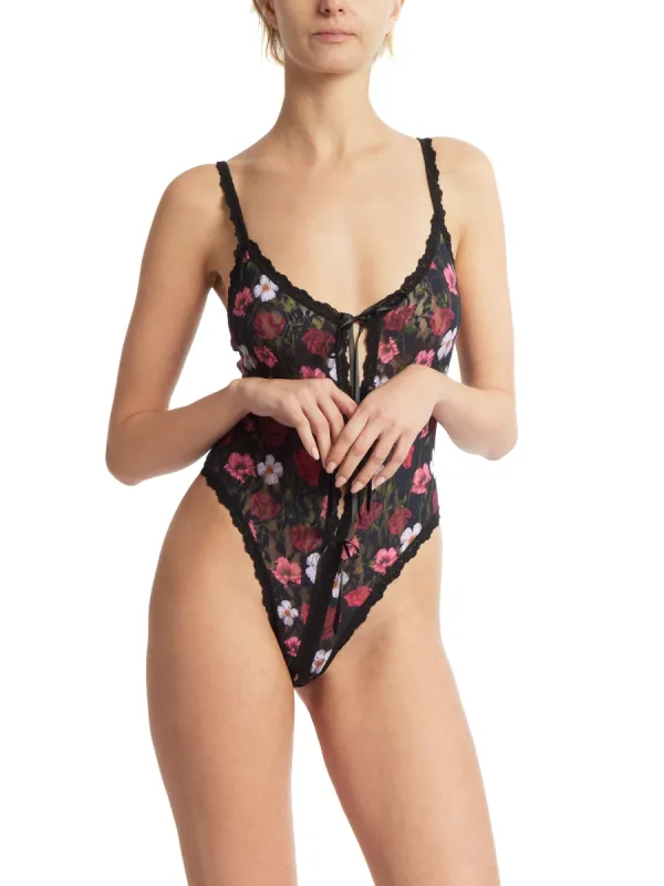 Printed Signature Lace Crotchless Teddy Am I Dreaming Sale sold by Hanky Panky