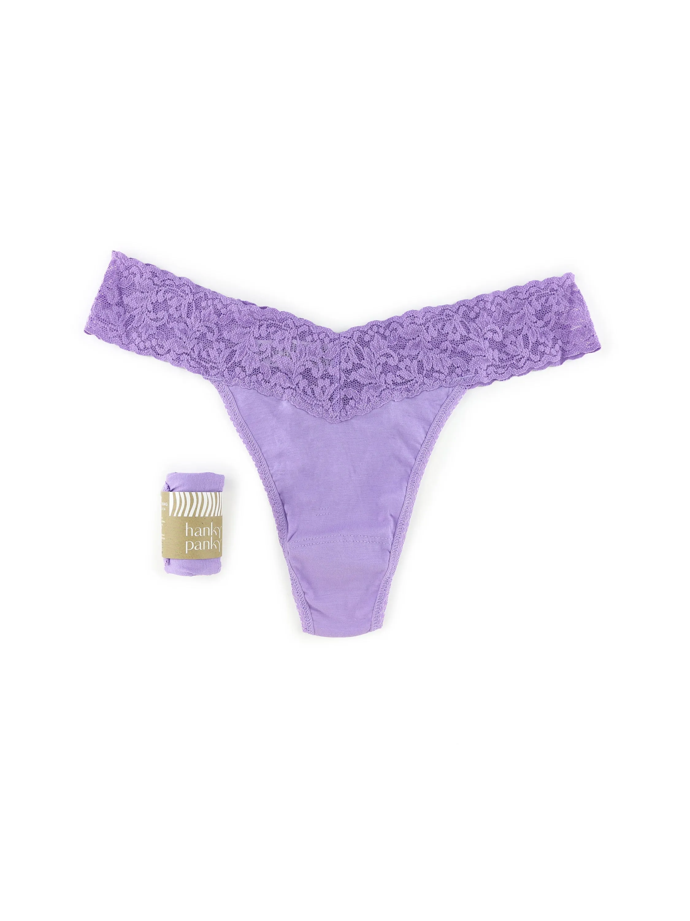 Supima® Cotton Original Rise Thong French Lavender Sale sold by Hanky Panky product image thumbnail 4