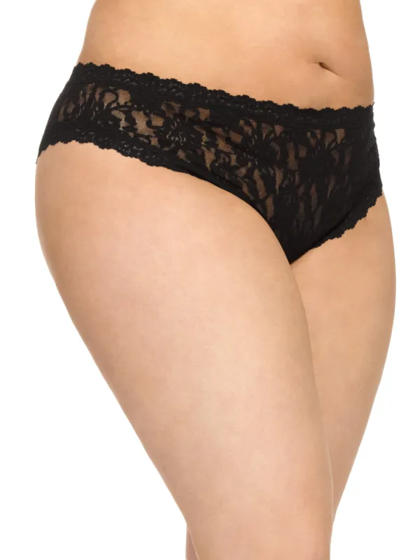 &oh™ Plus Size Signature Lace Crotchless Cheeky Hipster Sale sold by Hanky Panky