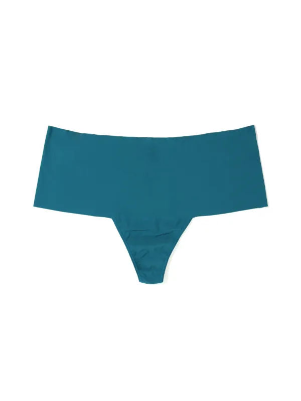 Plus Size BreatheSoft™ High Rise Thong Earth Dance Green Exclusive sold by Hanky Panky