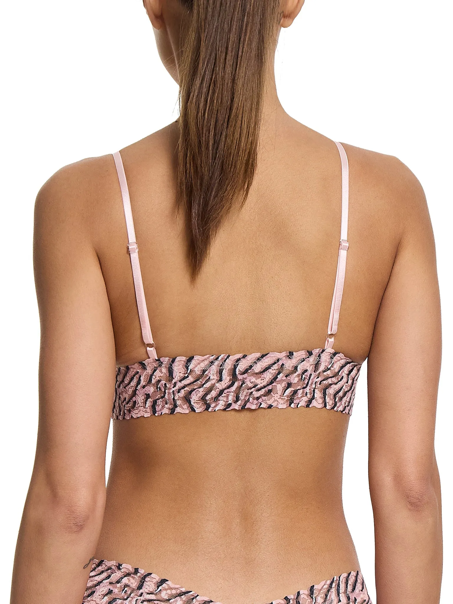 Printed Signature Lace® Padded Triangle Bralette Offbeat Neutral Sale sold by Hanky Panky product image thumbnail 2