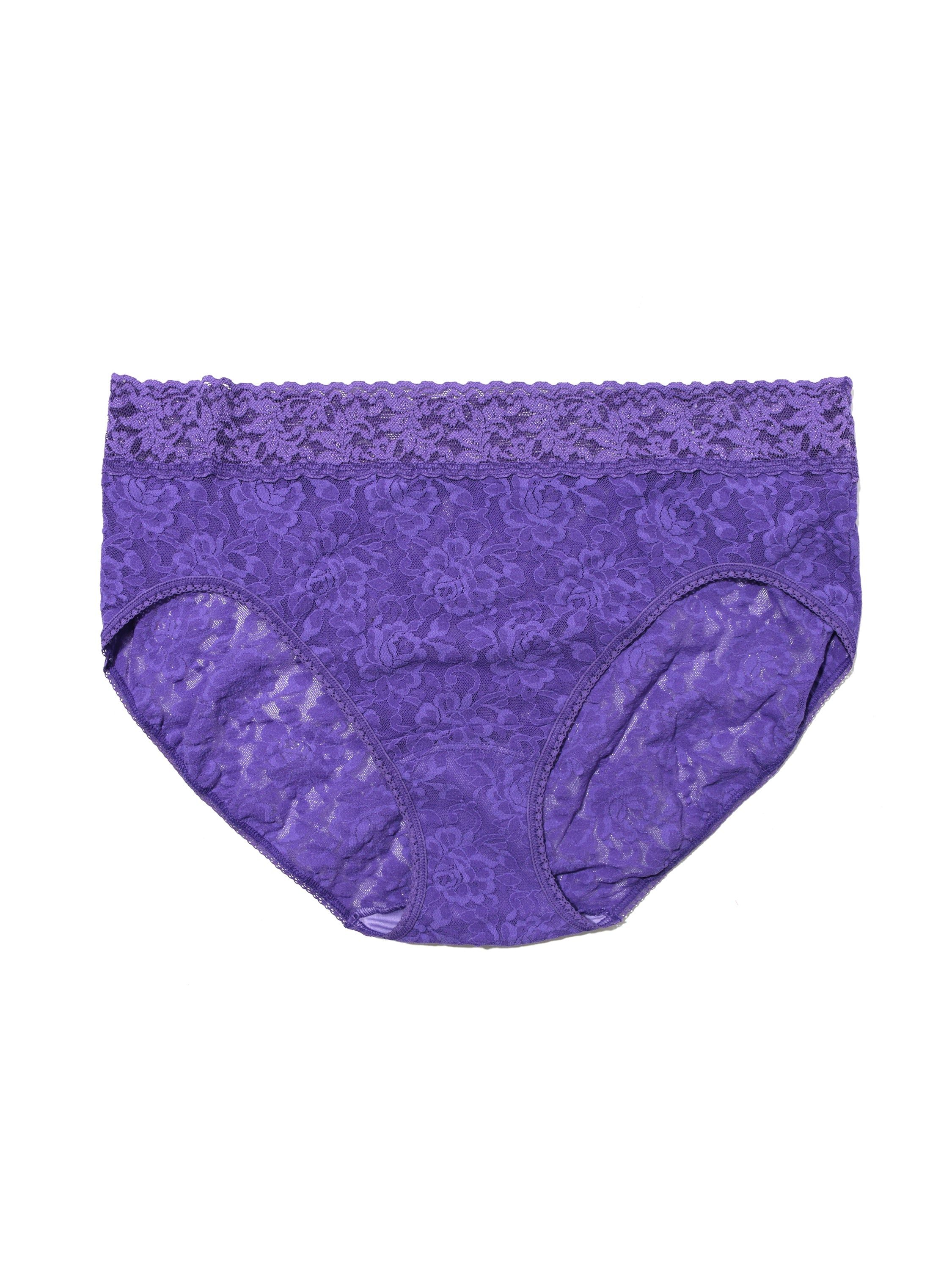 Plus Size Signature Lace French Brief Wild Violet Purple sold by Hanky Panky