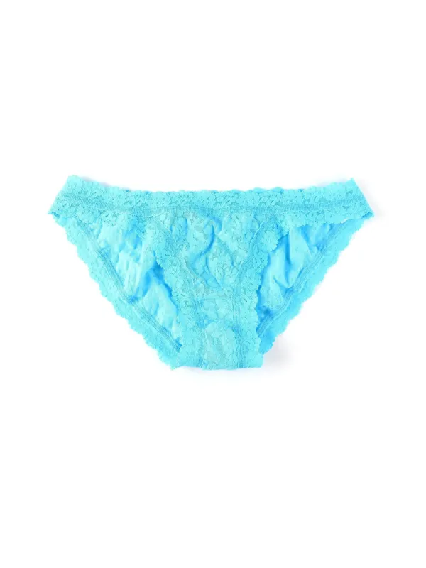 Signature Lace Brazilian Bikini Tempting Turquoise Blue sold by Hanky Panky