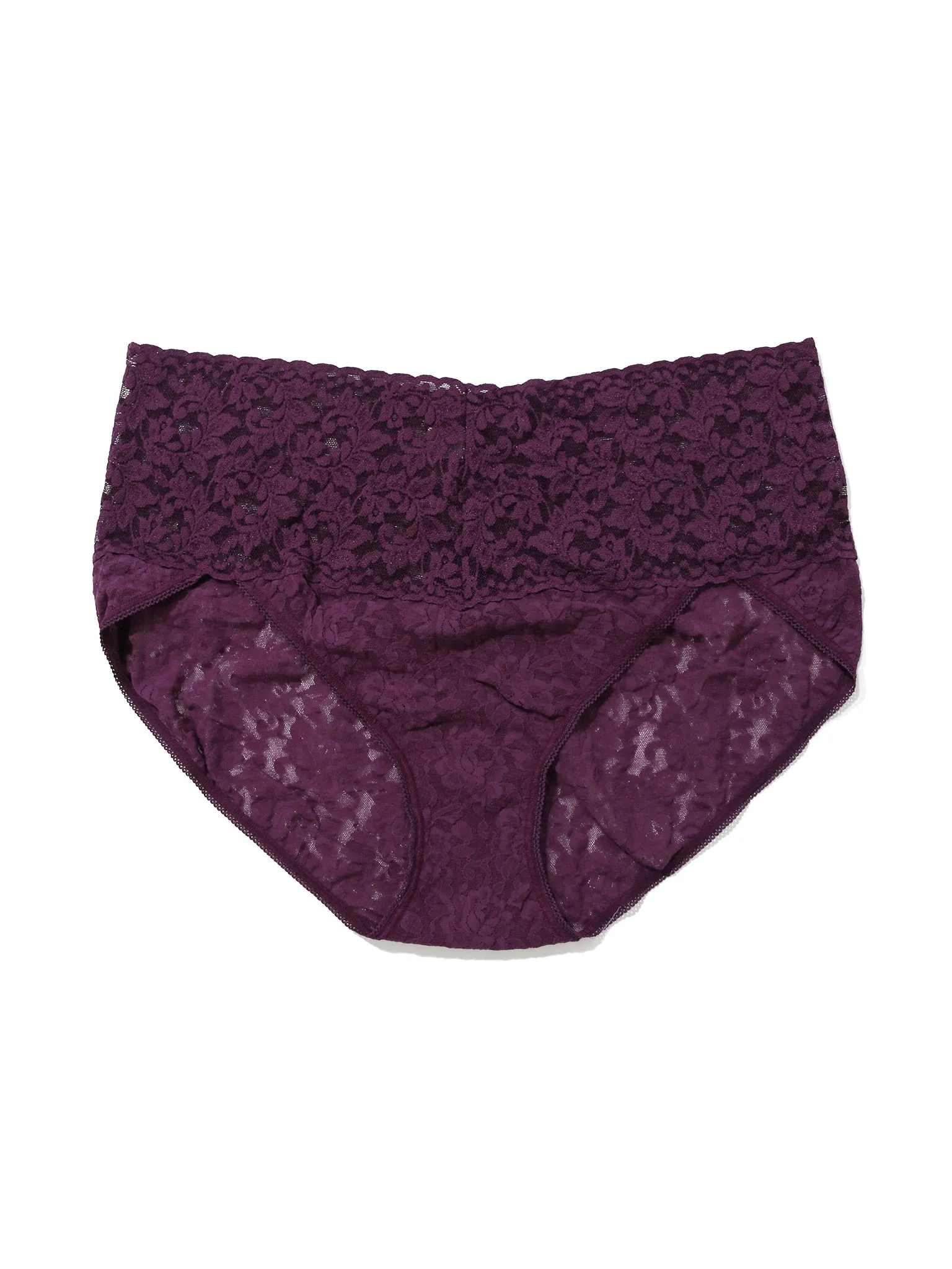 Plus Size Retro Lace V-Kini Stone Fruit Purple Sale sold by Hanky Panky