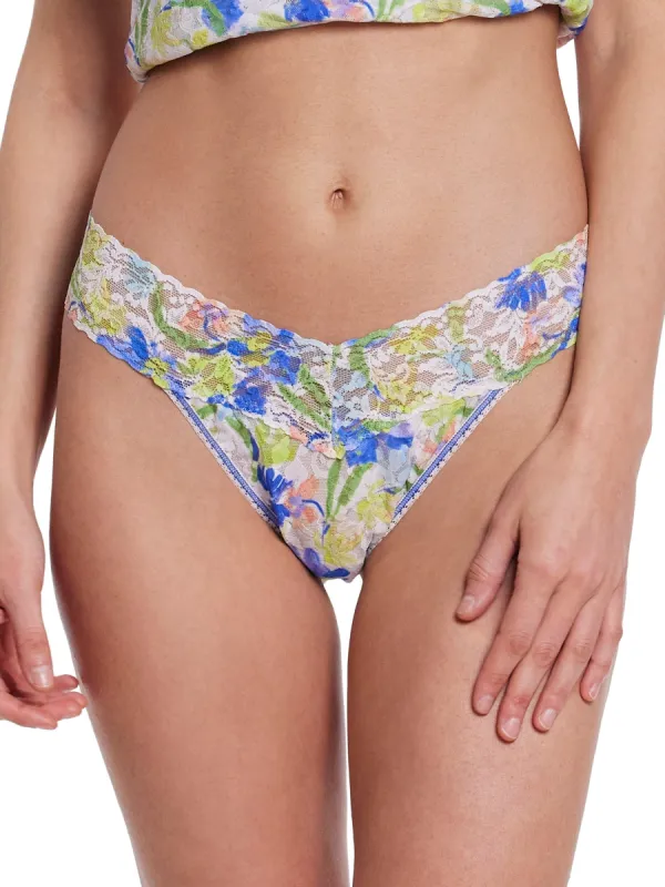 Printed Signature Lace Original Rise Thong Brush Strokes Sale sold by Hanky Panky