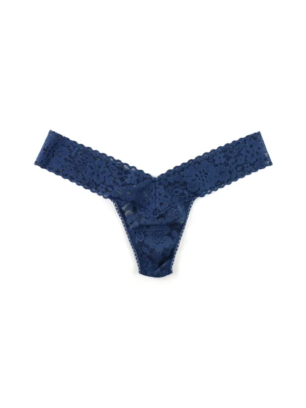 Daily Lace™ Low Rise Thong Nightshade Blue Sale sold by Hanky Panky