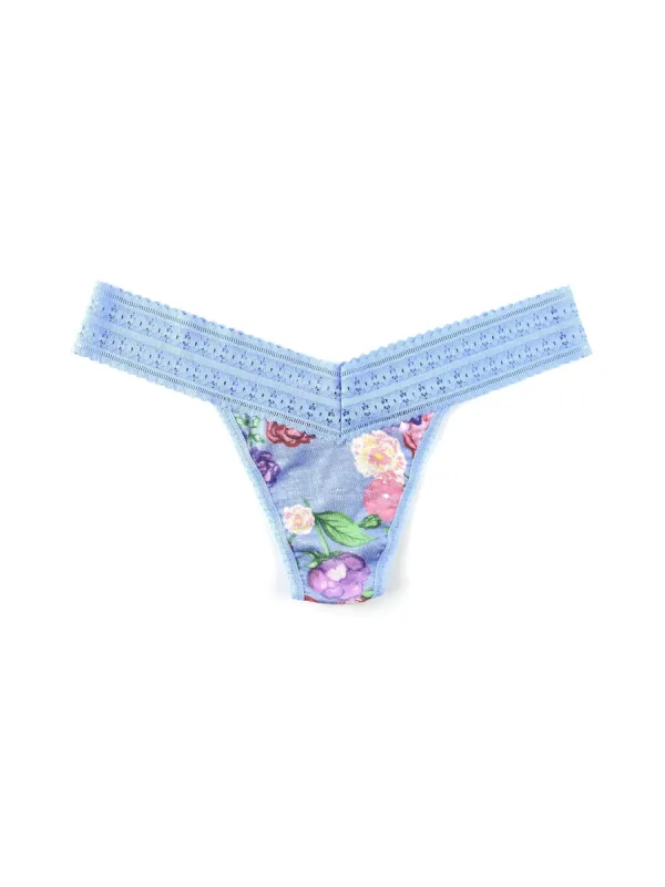 Printed DreamEase® Low Rise Thong Chatsworth House Gardens sold by Hanky Panky