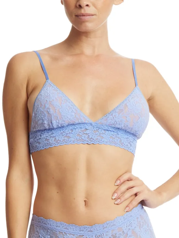 Signature Lace Padded Triangle Bralette Cool Water Blue Sale sold by Hanky Panky