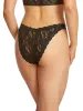 Signature Lace Tanga Black sold by Hanky Panky