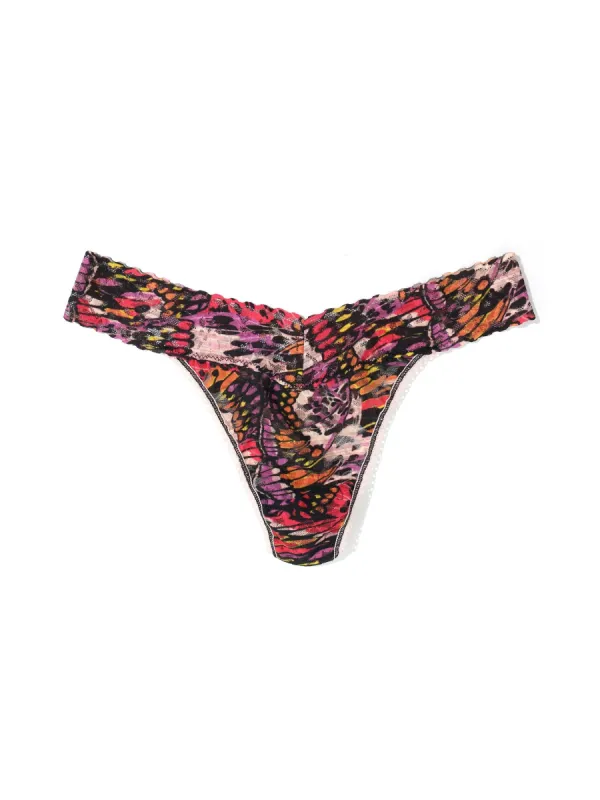 Printed Daily Lace™ Original Rise Thong Warm Breeze Sale sold by Hanky Panky