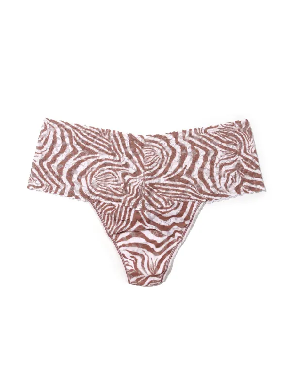 Plus Size Printed Retro Lace Thong Hide And Seek Sale sold by Hanky Panky
