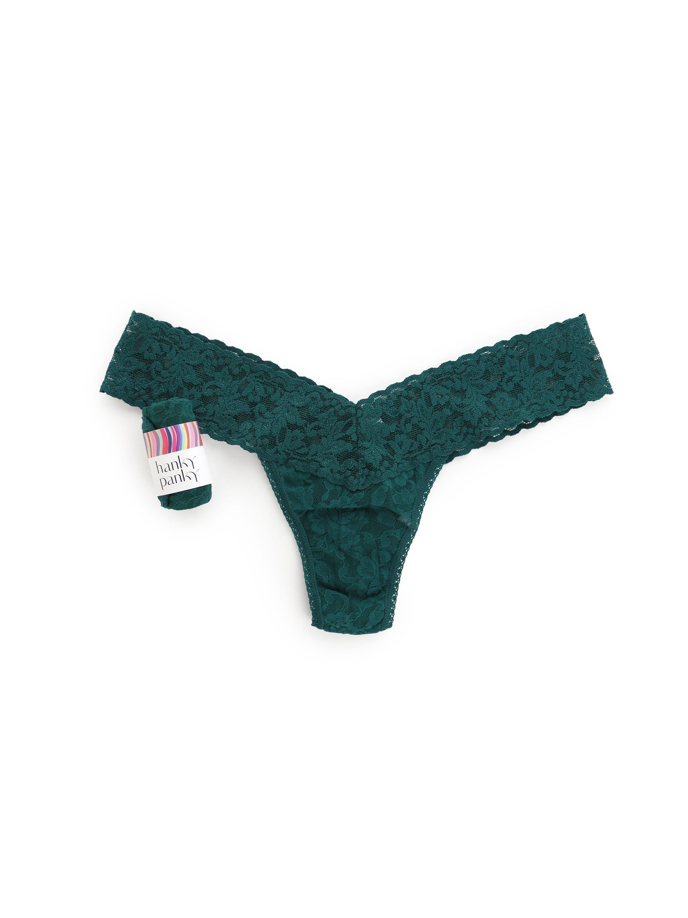 Signature Lace Low Rise Thong Ivy Green sold by Hanky Panky product image thumbnail 5