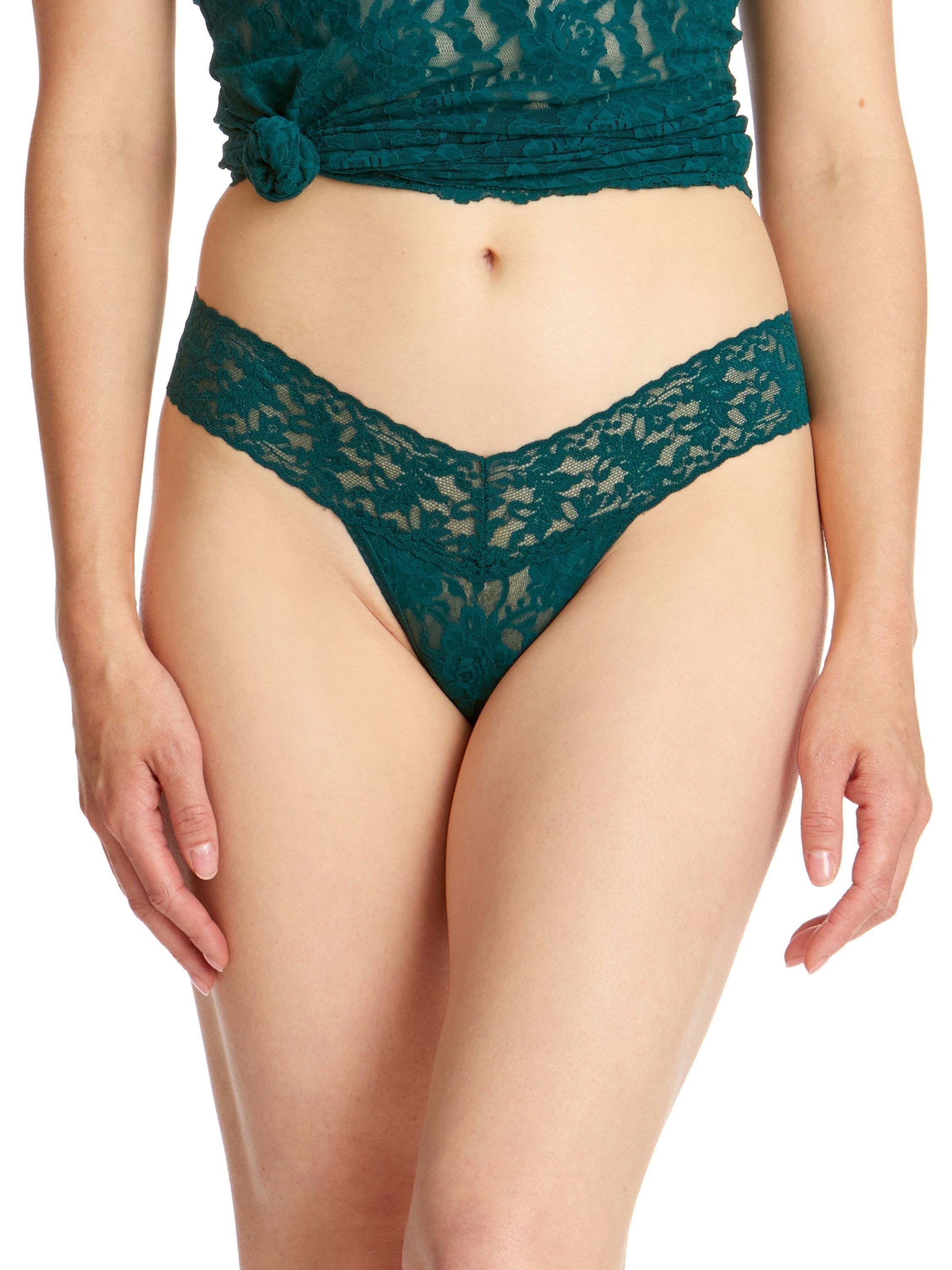 Signature Lace Low Rise Thong Ivy Green sold by Hanky Panky product image thumbnail 2