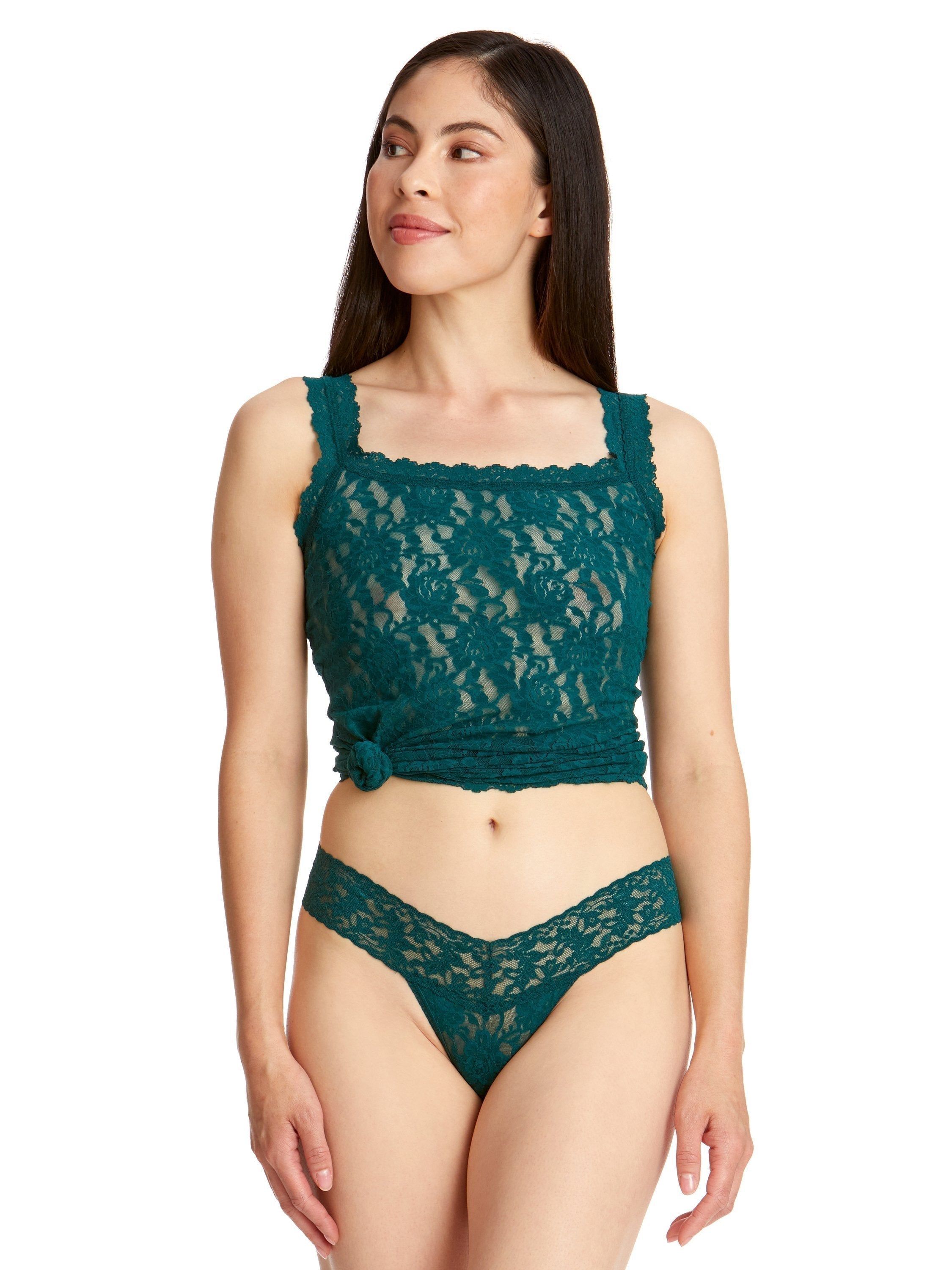 Signature Lace Low Rise Thong Ivy Green sold by Hanky Panky product image thumbnail 3