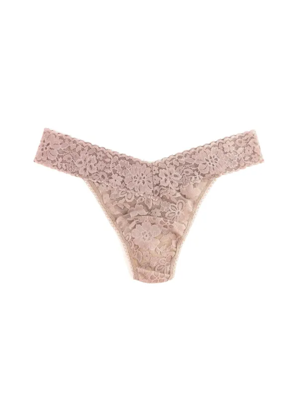 Daily Lace™ Original Rise Thong Taupe Sale sold by Hanky Panky