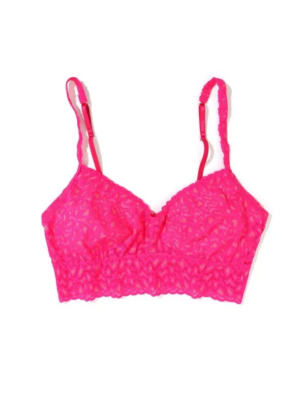 Cross Dyed Leopard V-Neck Retro Bralette sold by Hanky Panky