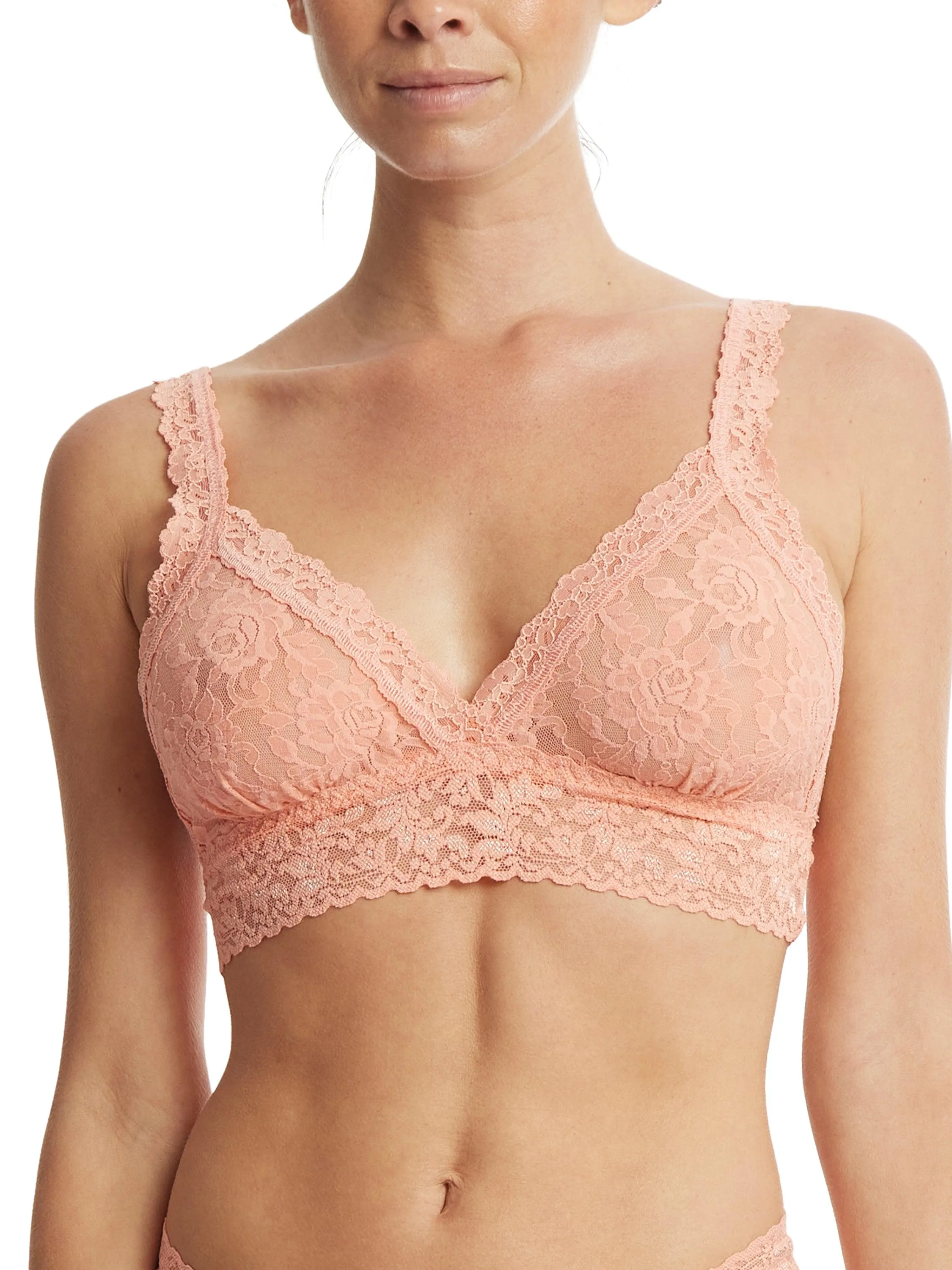 Signature Lace Crossover Bralette Snapdragon Peach Sale sold by Hanky Panky product image thumbnail 2