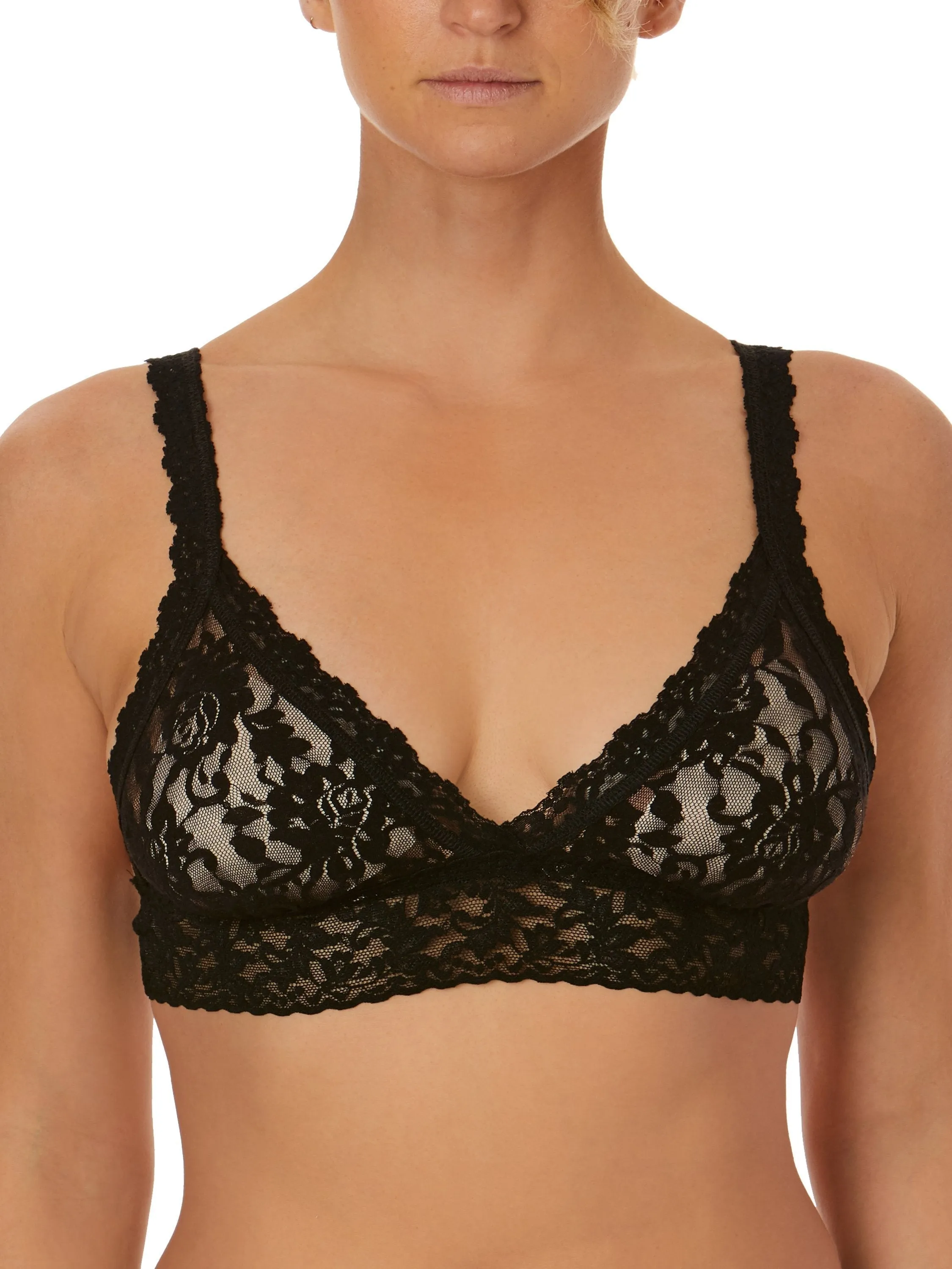 Signature Lace Padded Crossover Bralette Black Sale sold by Hanky Panky