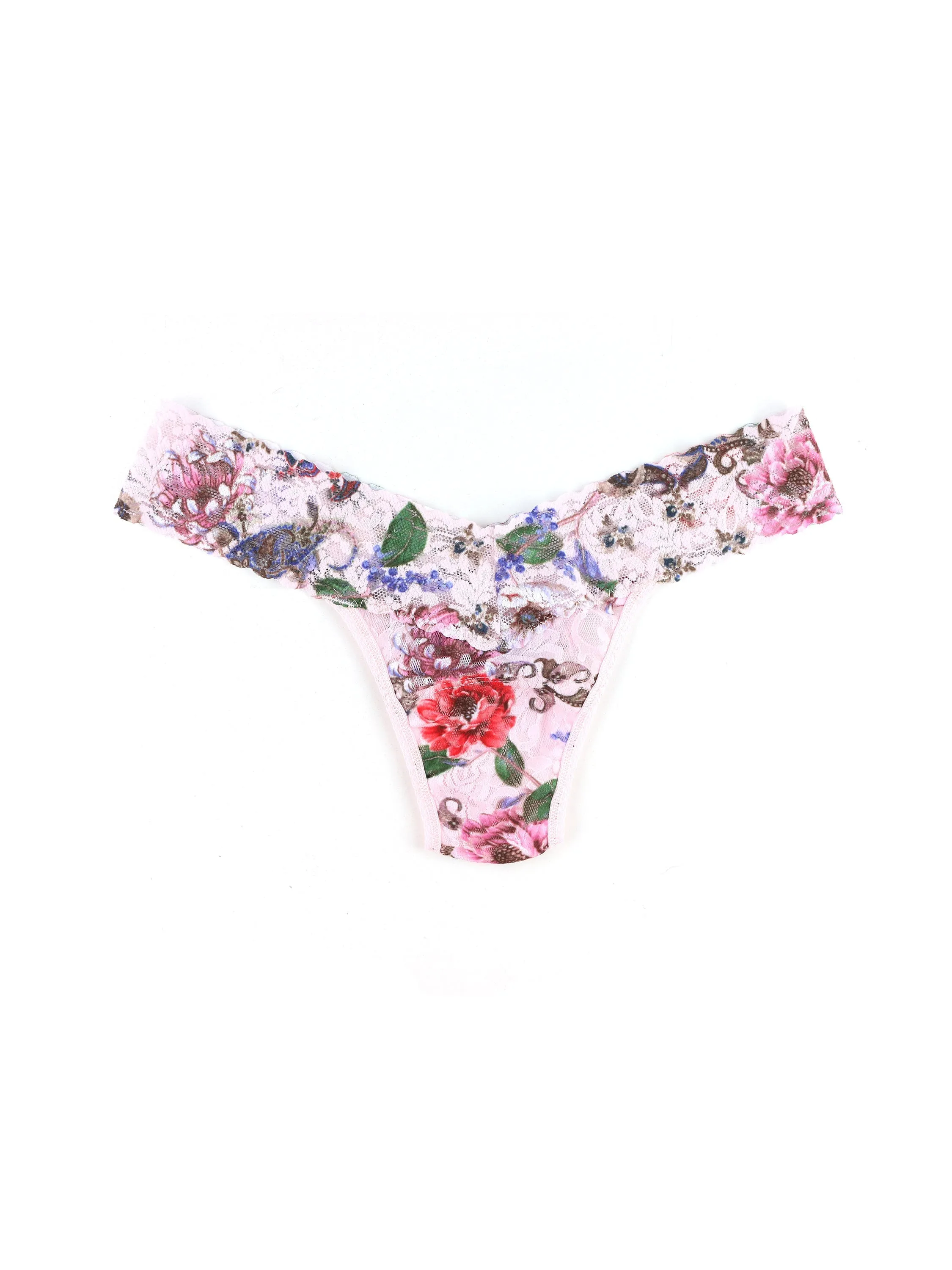 Printed Signature Lace Low Rise Thong Highgrove Gardens Sale sold by Hanky Panky