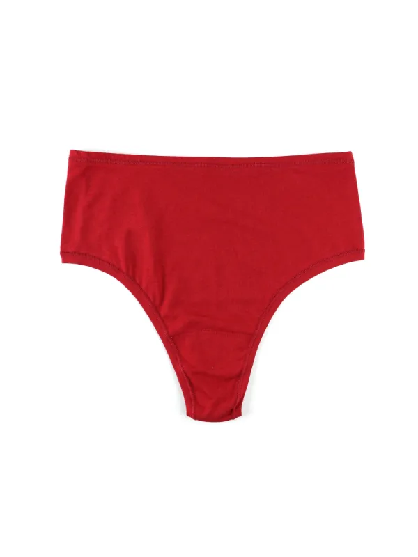 PlayStretch™ High Rise Thong Cayenne Red sold by Hanky Panky