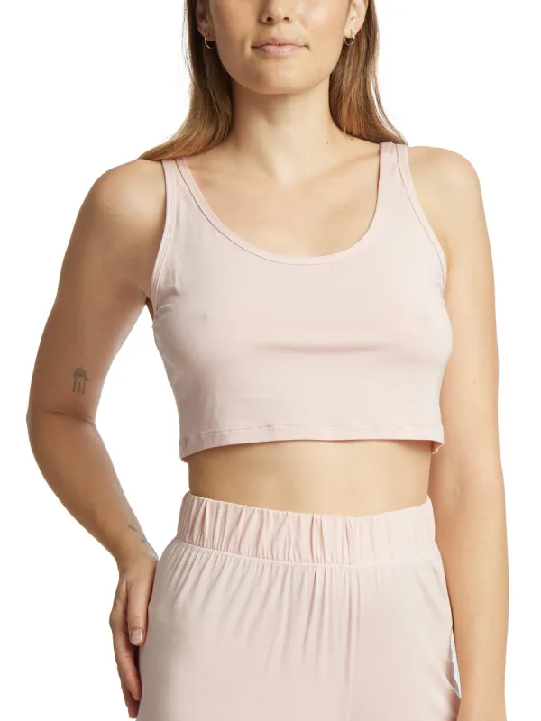 Unwind Cropped Tank Exclusive Sweet Chamomile Pink Sale sold by Hanky Panky