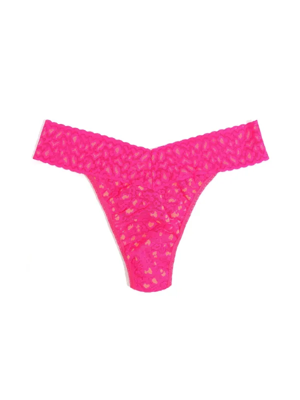 Cross-Dyed Leopard Original Rise Thong sold by Hanky Panky