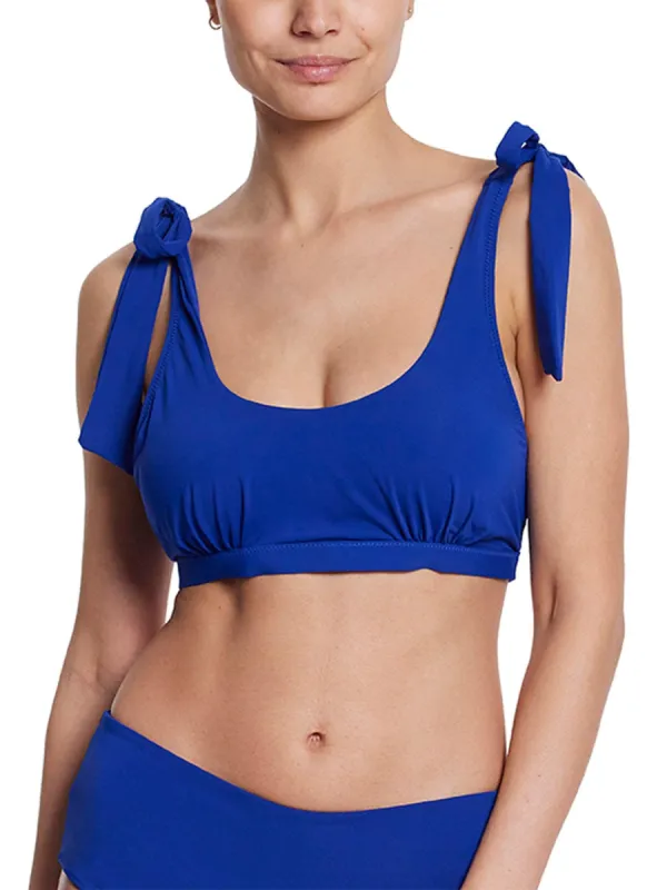 Scoop Neck Swim Top Poolside Blue Sale sold by Hanky Panky
