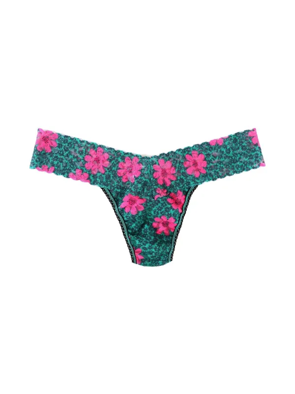 Printed Signature Lace Low Rise Thong Sale Youthquake Sale sold by Hanky Panky