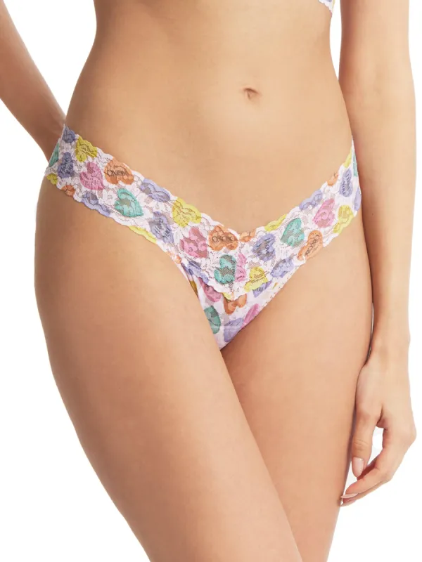 Printed Signature Lace Low Rise Thong Be Mine Sale sold by Hanky Panky