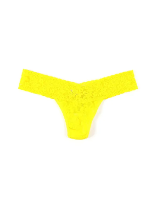Signature Lace® Low Rise Thong Sunshine Yellow sold by Hanky Panky