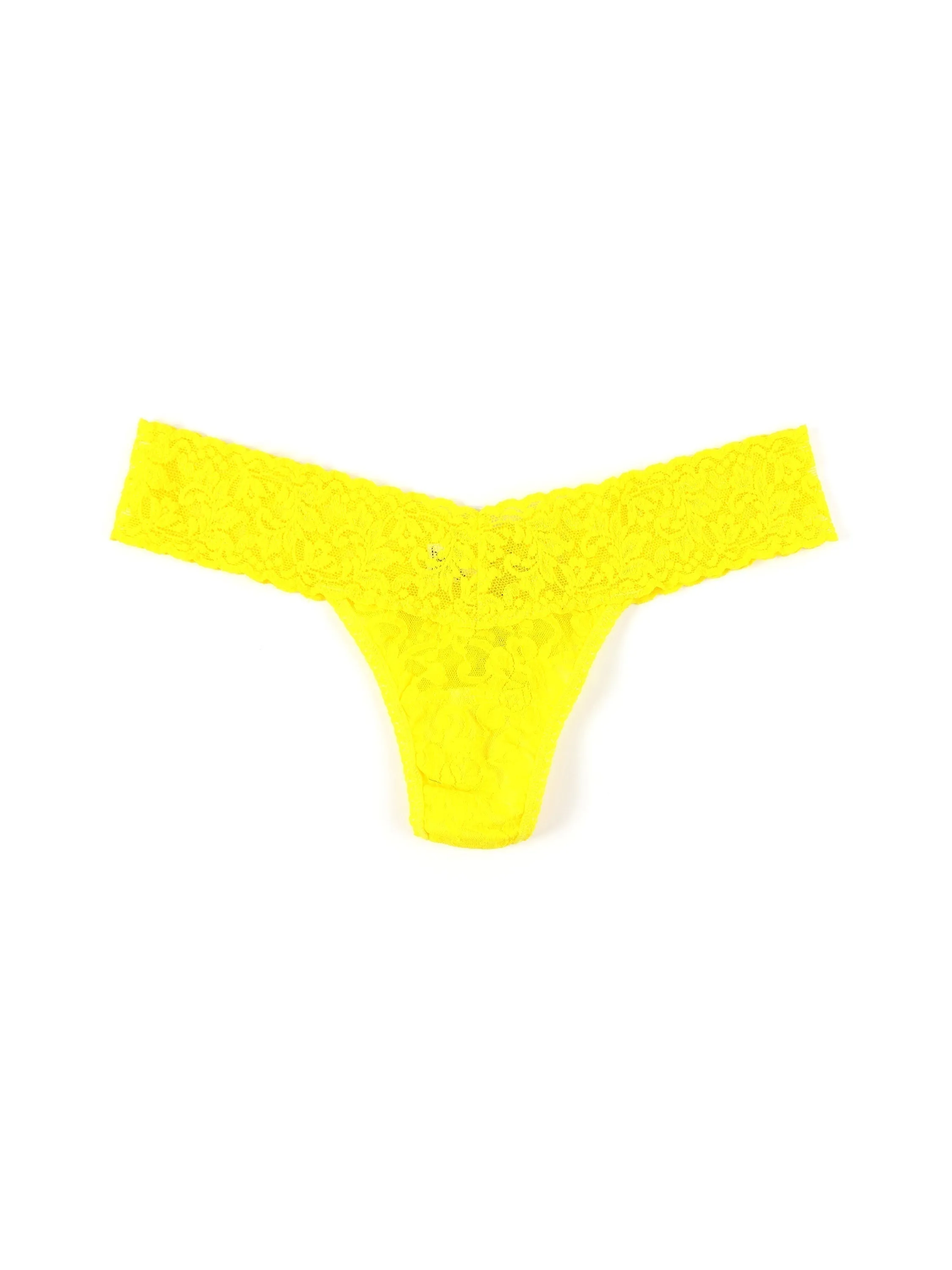 Signature Lace® Low Rise Thong Sunshine Yellow sold by Hanky Panky