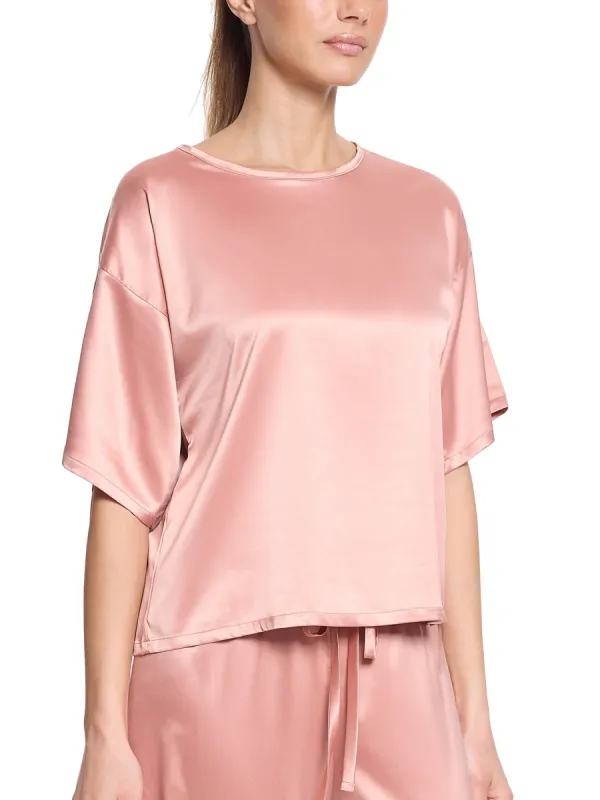 Satin Sleep Tee Rose Latte Pink Sale sold by Hanky Panky