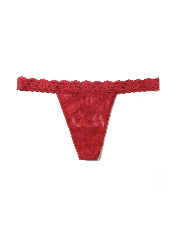 Signature Lace G-String Burnt Sienna Red sold by Hanky Panky