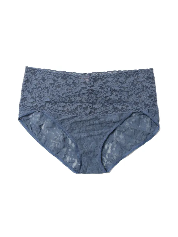 Plus Size Retro Lace V-Kini Tour Guide Blue Sale sold by Hanky Panky