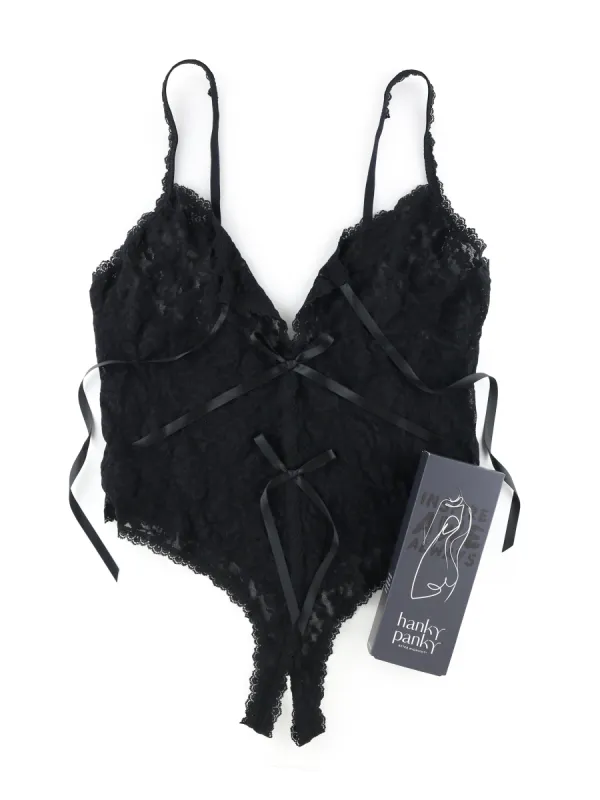 &oh™ Plus Size Birthday Suit Packaged Crotchless Teddy Sale sold by Hanky Panky