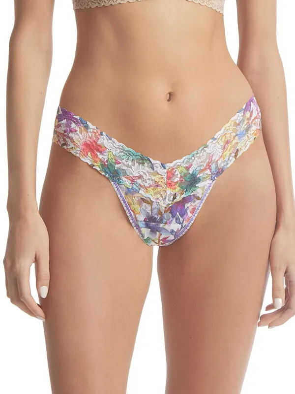 Printed Signature Lace Original Rise Thong Still Blooming Sale sold by Hanky Panky