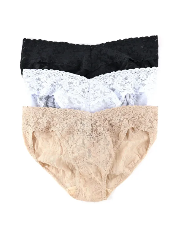 3 Pack Signature Lace V-kini sold by Hanky Panky