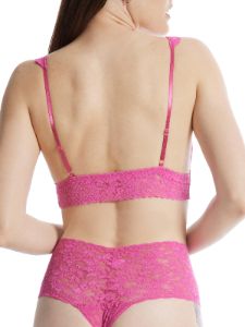 Signature Lace Crossover Bralette Dragon Fruit Pink sold by Hanky Panky
