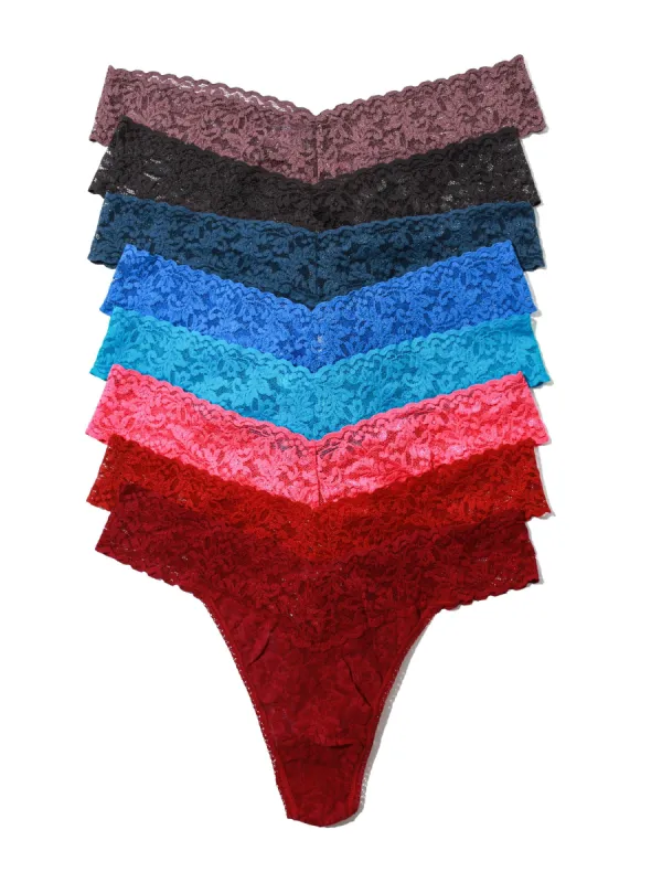 8 Pack Signature Lace Original Rise Thongs Bolds sold by Hanky Panky