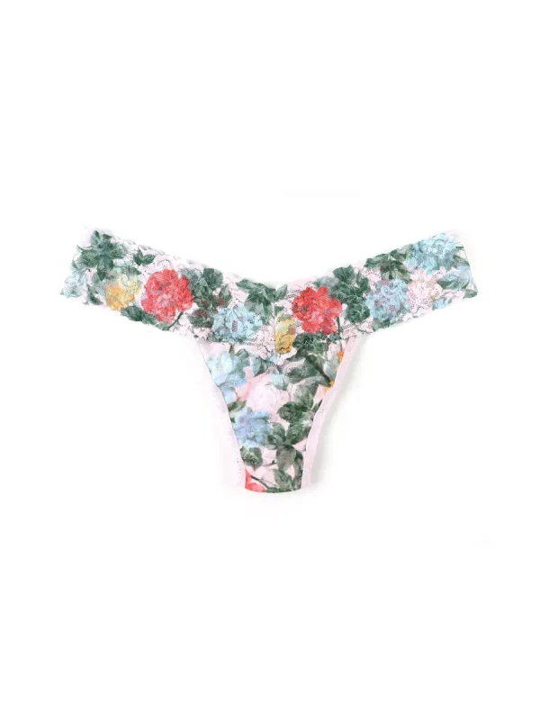 Printed Signature Lace Low Rise Thong Lost Promises Sale sold by Hanky Panky