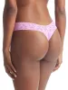 Signature Lace Low Rise Thong Drifting Horizon Pink sold by Hanky Panky