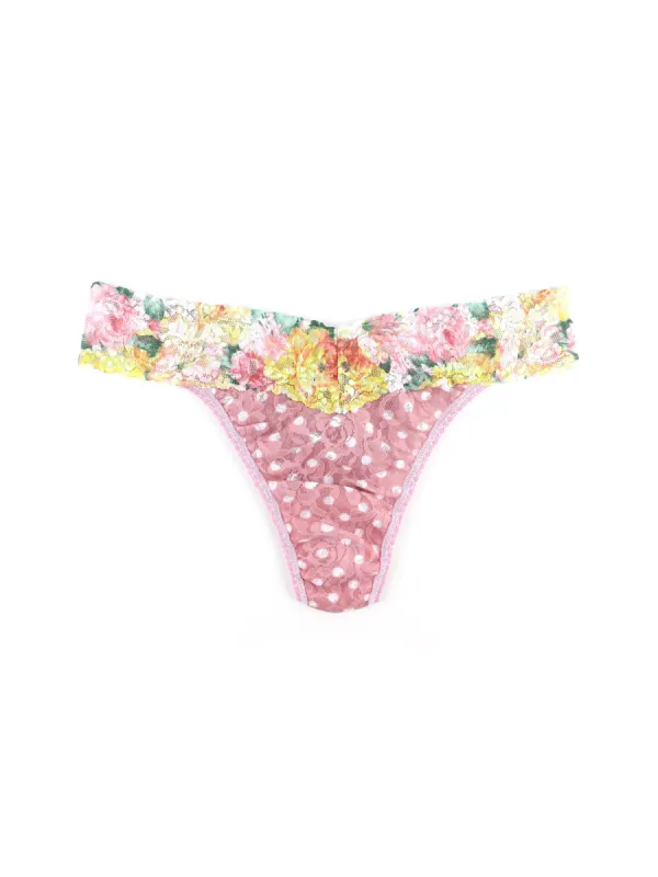 Printed Signature Lace Original Rise Thong Double Life Sale sold by Hanky Panky