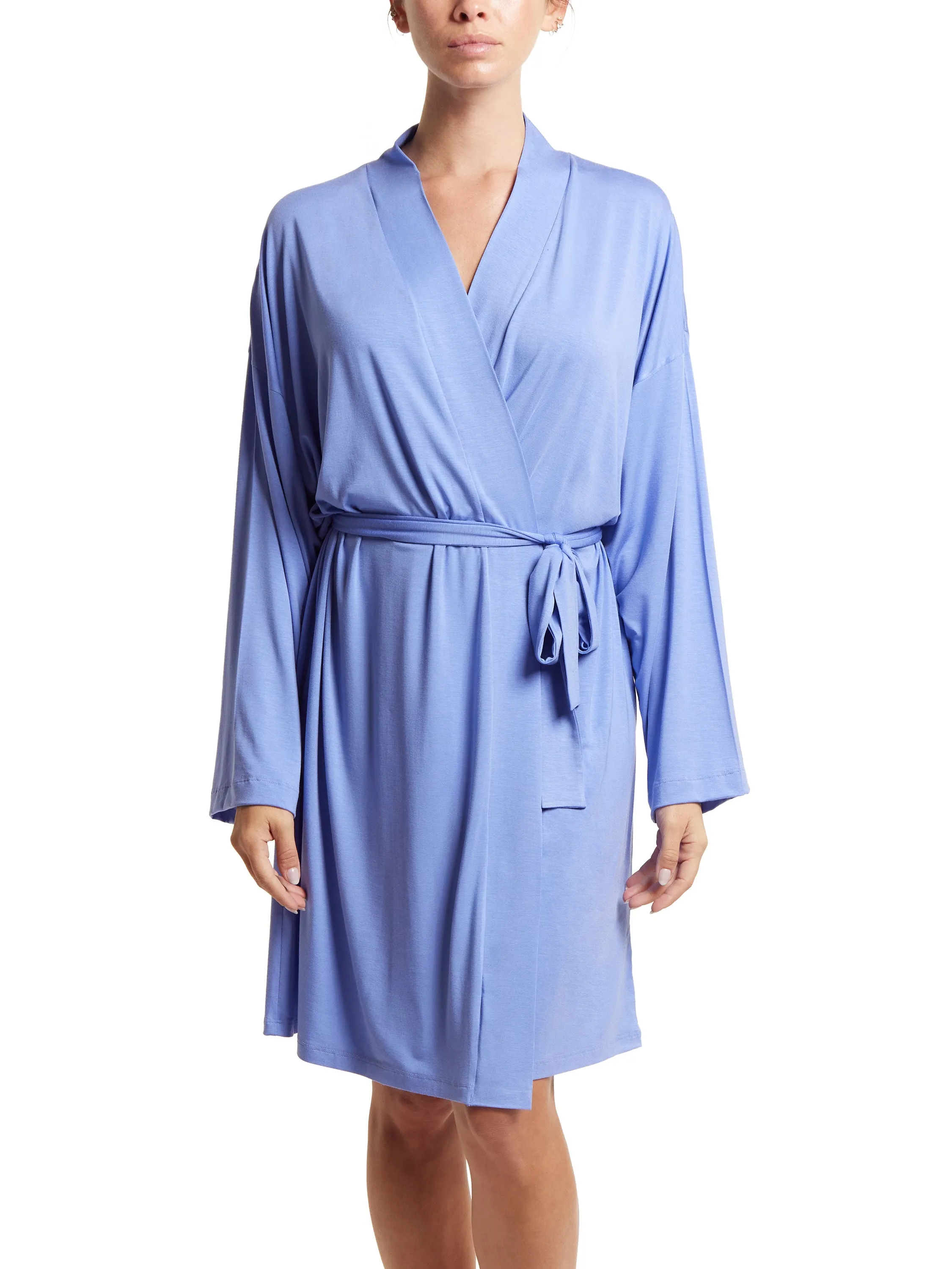 Unwind Knee Length Robe Cool Water Blue Sale sold by Hanky Panky