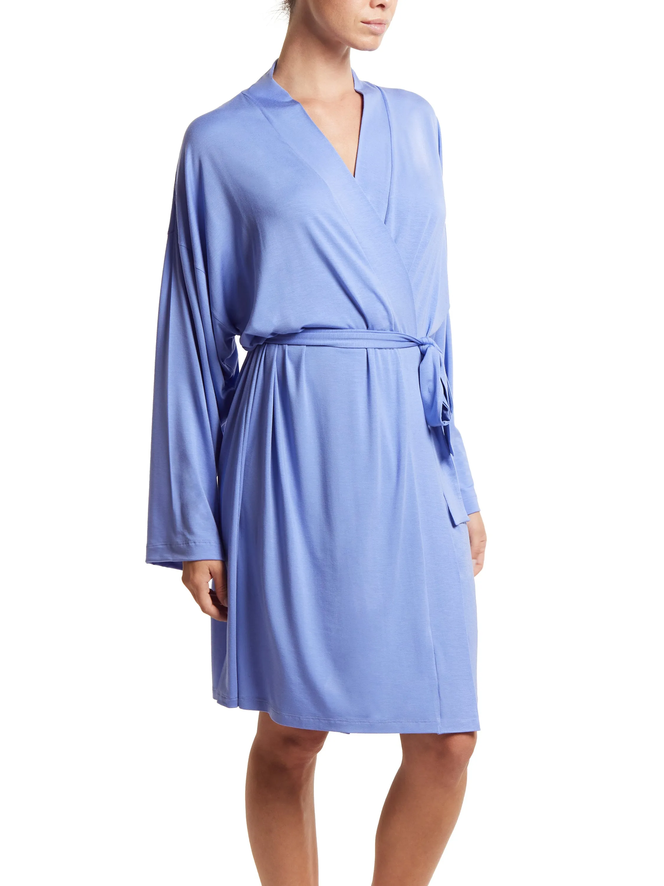 Unwind Knee Length Robe Cool Water Blue Sale sold by Hanky Panky product image thumbnail 3