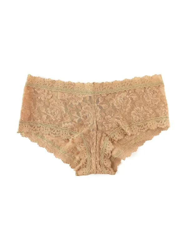 Signature Lace Boyshort Sun Tan Brown sold by Hanky Panky
