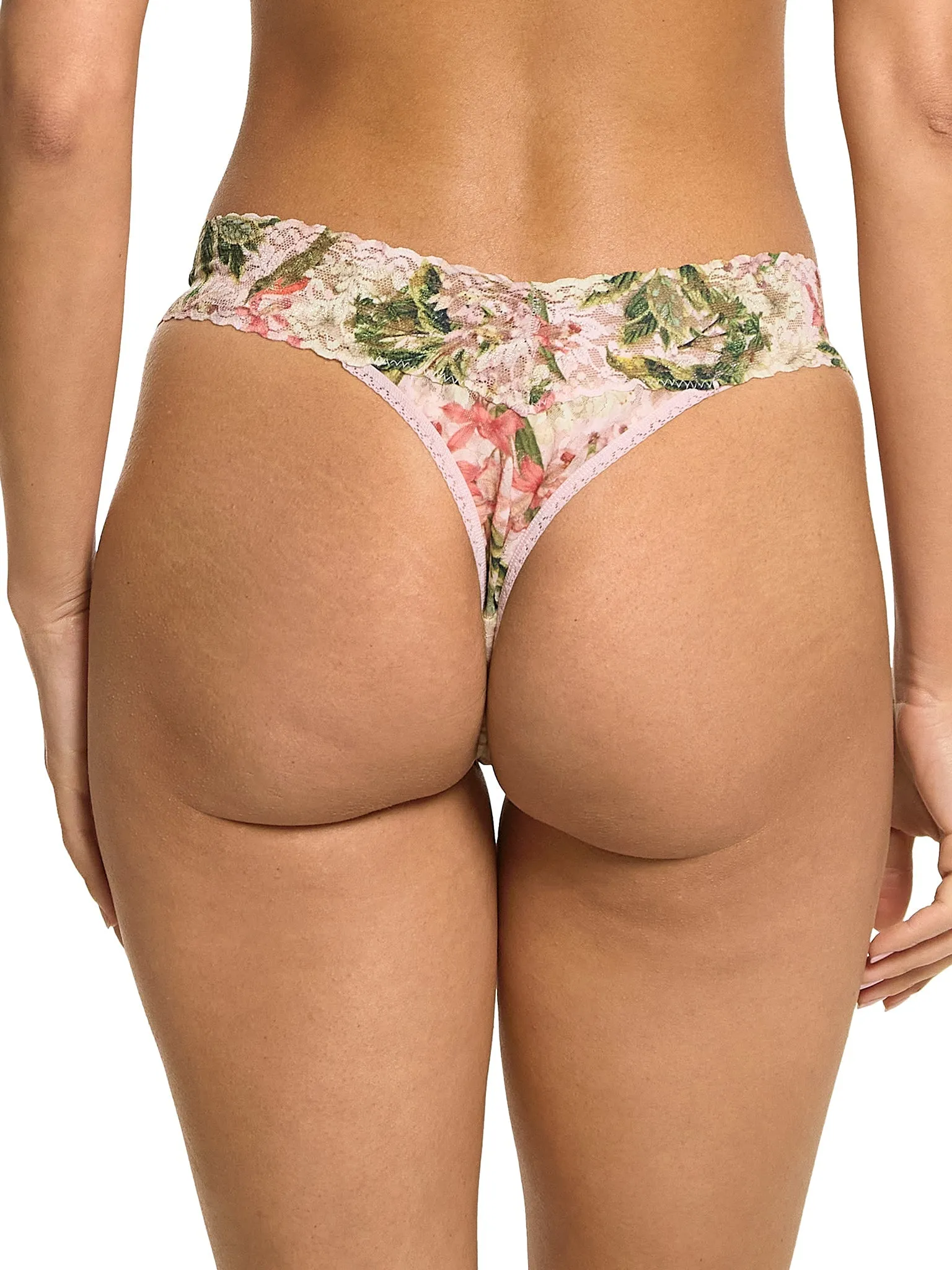Printed Signature Lace Original Rise Thong French Garden Sale sold by Hanky Panky product image thumbnail 2