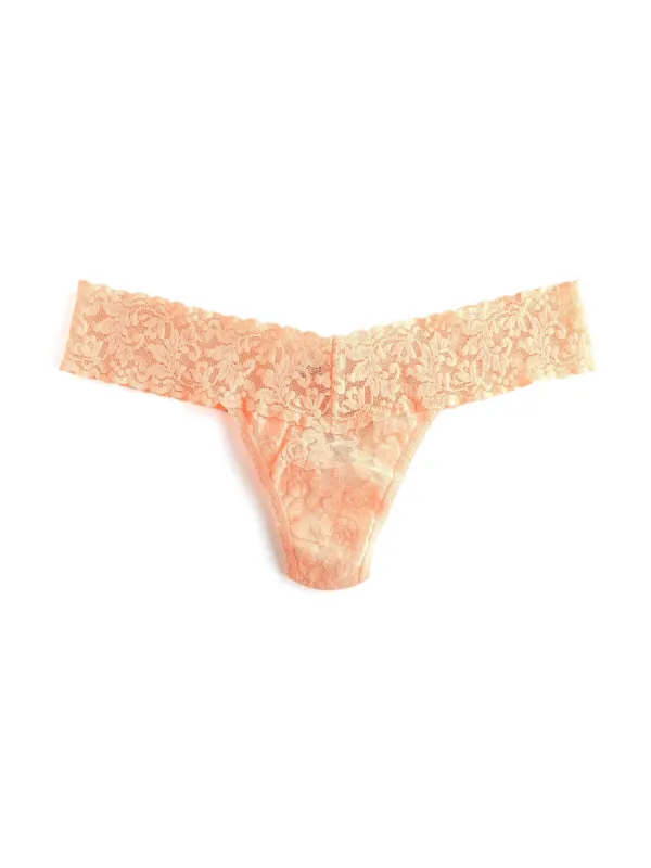 Signature Lace Low Rise Thong Nectar Orange sold by Hanky Panky
